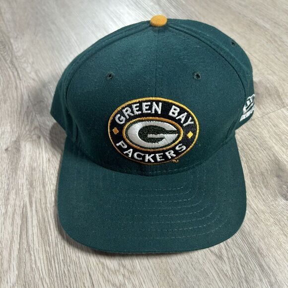 Vintage New Era Green Bay Packers Hat Snapback NFL Football Green Wool Blend Cap - Picture 1 of 9